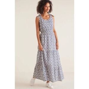 SOFT SURROUNDINGS NWT $160 Kyoto Embroidered Eyelet Tiered Maxi Dress Petite L